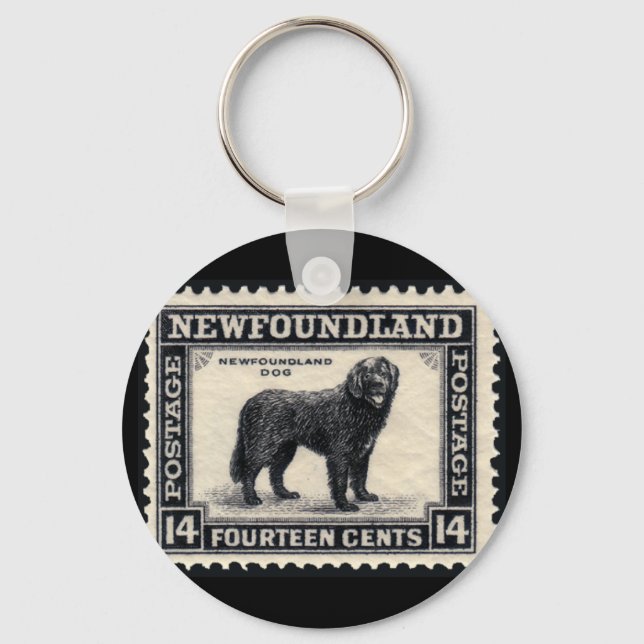 Newfoundland Dog Gifts Keychain (Front)