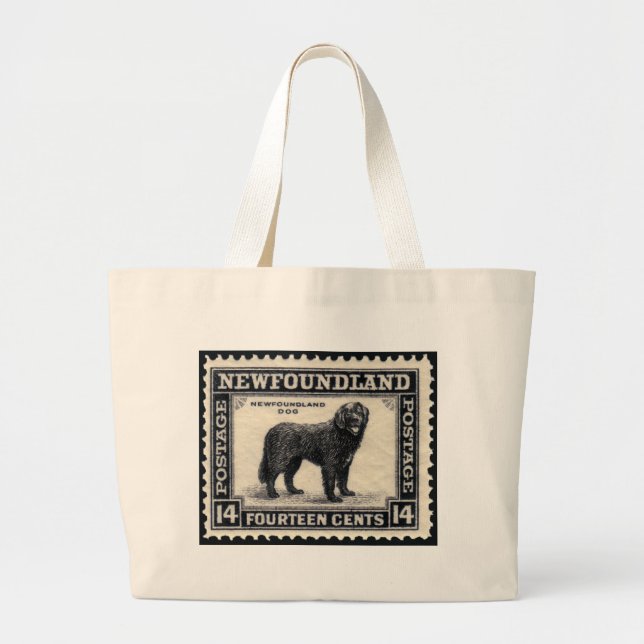 Newfoundland Dog Gifts Large Tote Bag (Front)