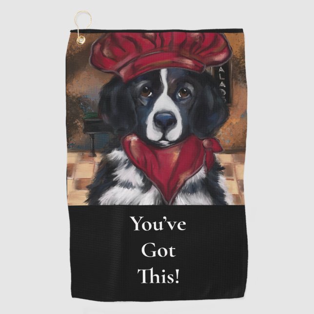 Newfoundland Dog         Golf Towel (Front)