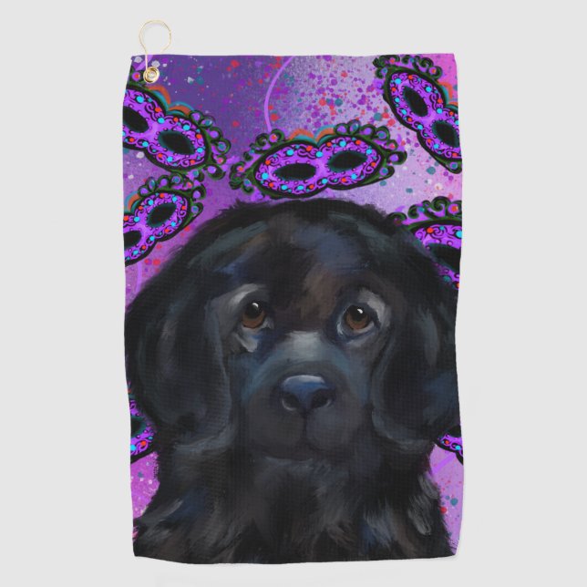 Newfoundland Dog               Golf Towel (Front)