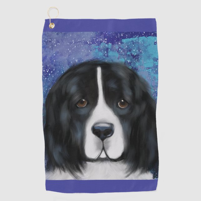 Newfoundland Dog Golf Towel (Front)