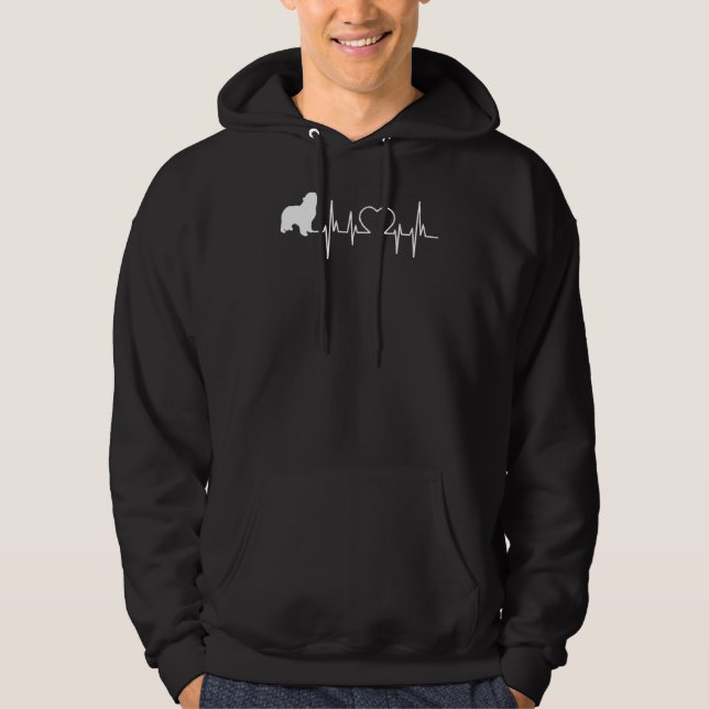 Newfoundland Dog Heartbeat Hoodie (Front)