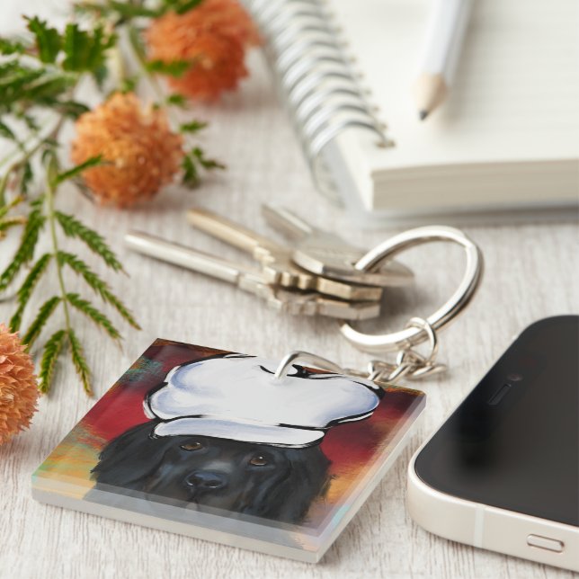 Newfoundland Dog                      Keychain (Front Right)