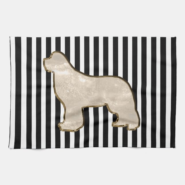 Newfoundland dog kitchen towel (Horizontal)