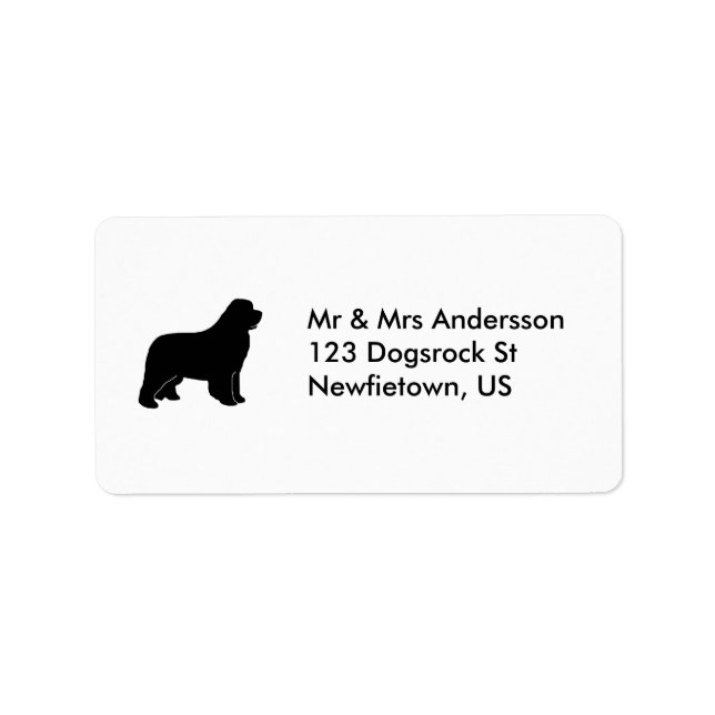 Newfoundland dog label (Front)