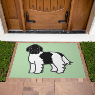 Newfoundland Dog Landseer Cartoon Doormat
