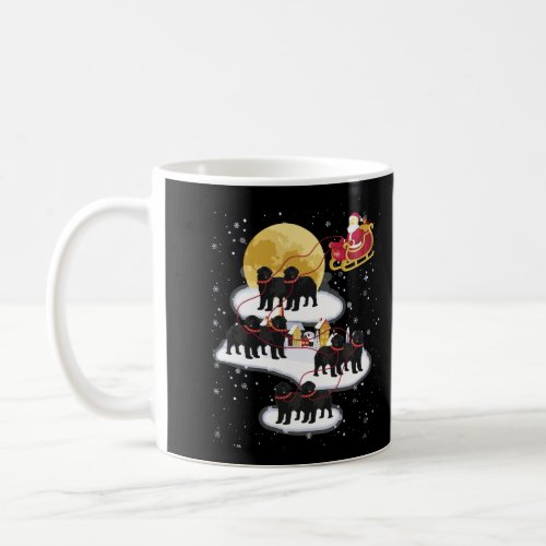 Newfoundland Dog Light Christmas Reindeer Tree Xma Coffee Mug
