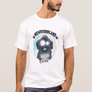 Newfoundland Dog Lover Cute Watercolor Illustratio T-Shirt