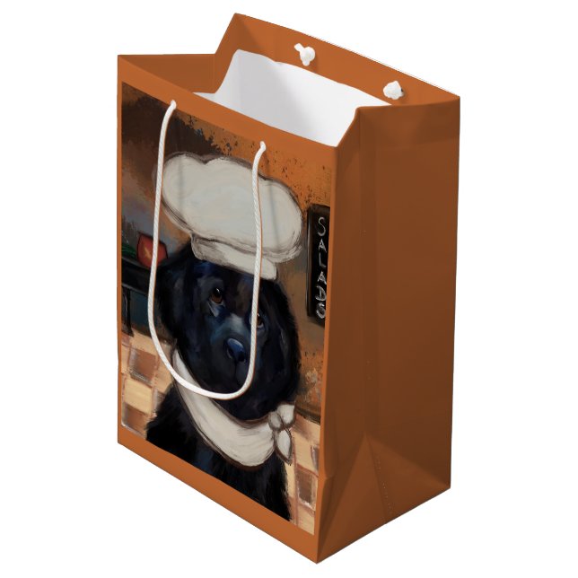 Newfoundland Dog      Medium Gift Bag (Front Angled)