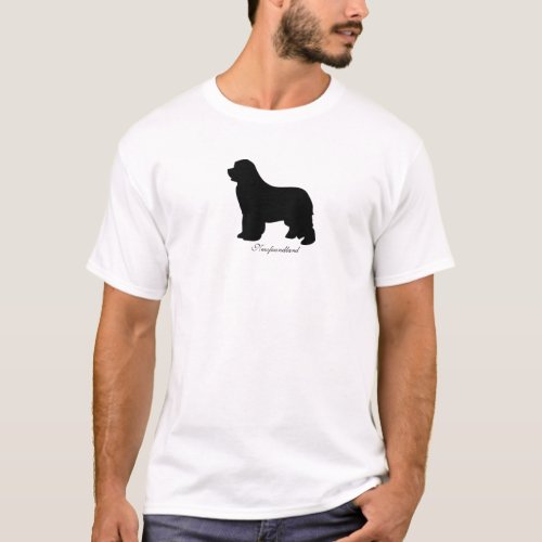 Newfoundland dog mens t_shirt silhouette T_Shirt