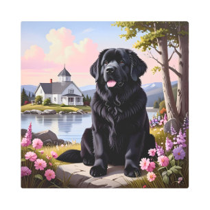 Newfoundland Dog Metal Print