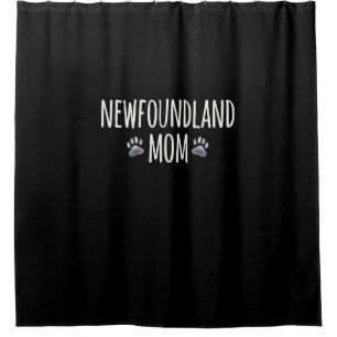 Newfoundland dog mom   Dog paws design Shower Curtain