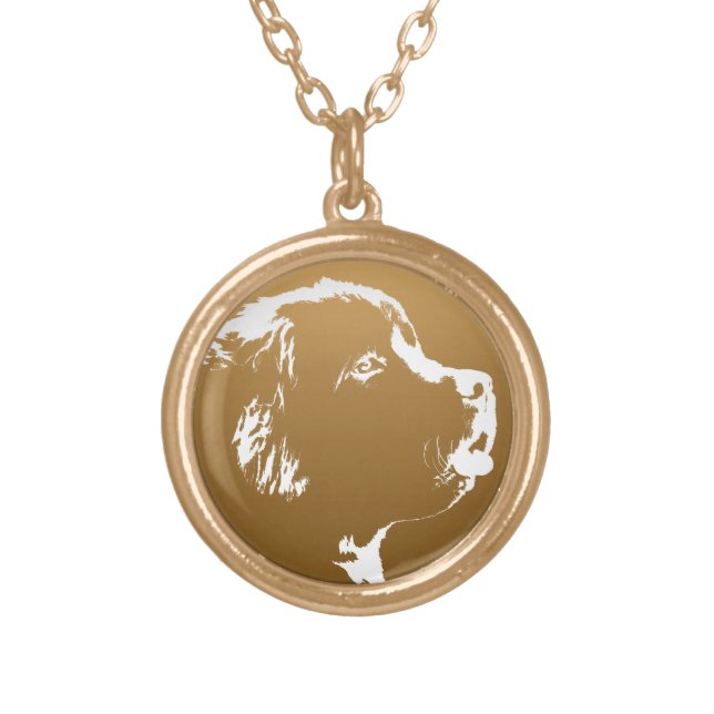 Newfoundland Dog Necklace Newfoundland Puppy Gift (Front)