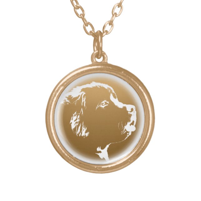 Newfoundland Dog Necklace Newfoundland Puppy Gift (Front)