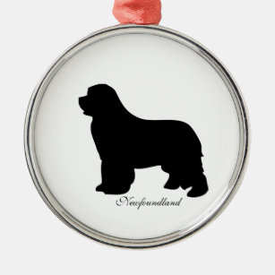 Newfoundland Newfie Ornament in Wood or Mirror Acrylic Customizable with Name
