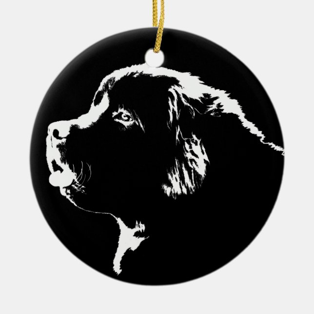 Newfoundland Dog Ornament Christmas Dog Decoration (Front)