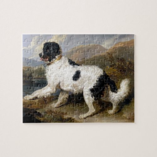 Newfoundland Dog Painting Jigsaw Puzzle