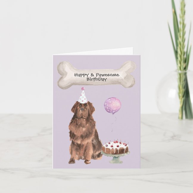 Newfoundland Dog Party Holiday Card