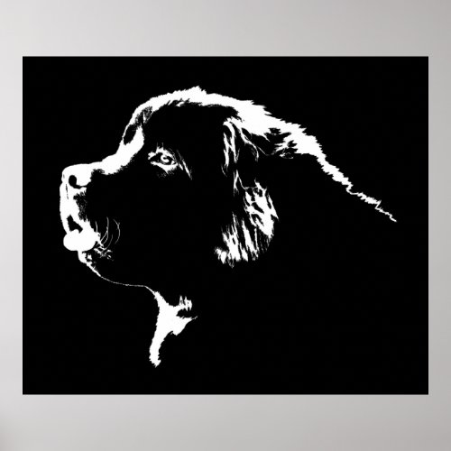 Newfoundland Dog Print Dog Art Posters Gifts