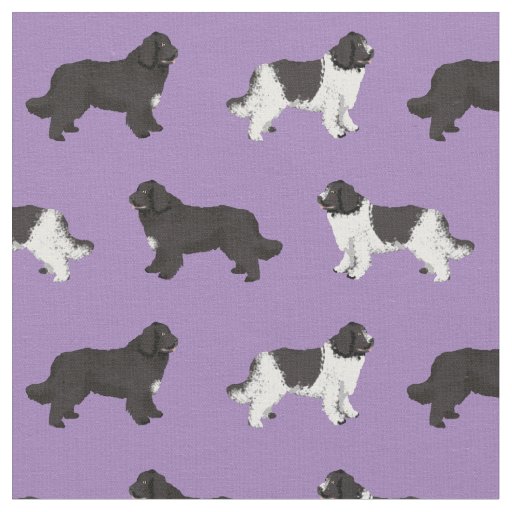 newfoundland dog purple fabric