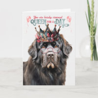 Newfoundland Dog Queen for a Day Funny Birthday