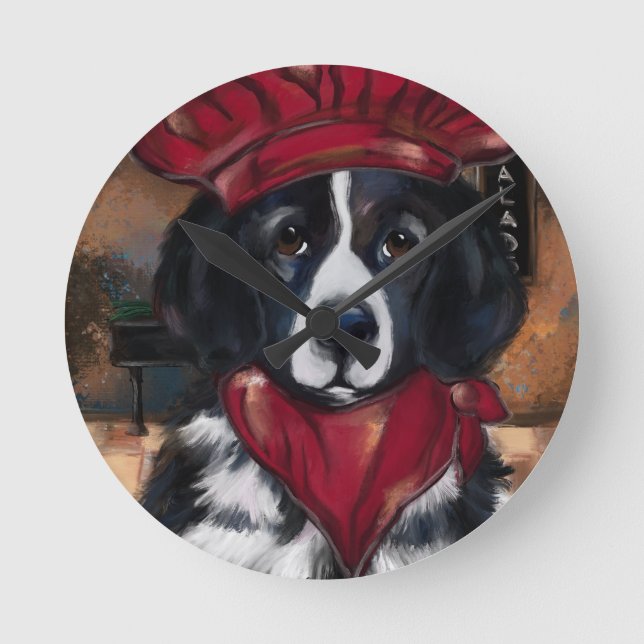 Newfoundland Dog       Round Clock (Front)