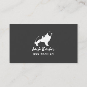 Newfoundland Dog Silhouette - Landseer Business Card