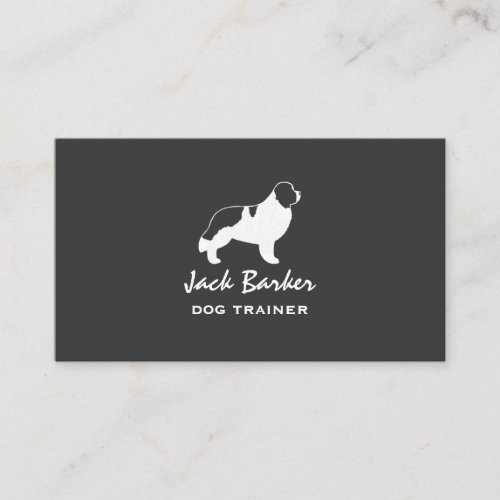 Newfoundland Dog Silhouette _ Landseer Business Card