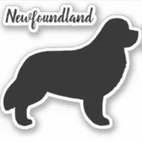 Black Newfoundland sold dog silhouette