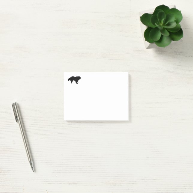 Newfoundland dog silhouette post-it notes (Office)