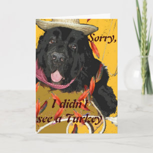 Newfoundland Dog Thanksgiving Card