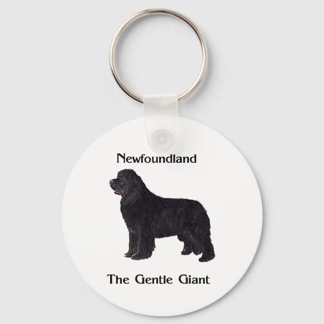 Newfoundland Dog The Gentle Giant Keychain (Front)