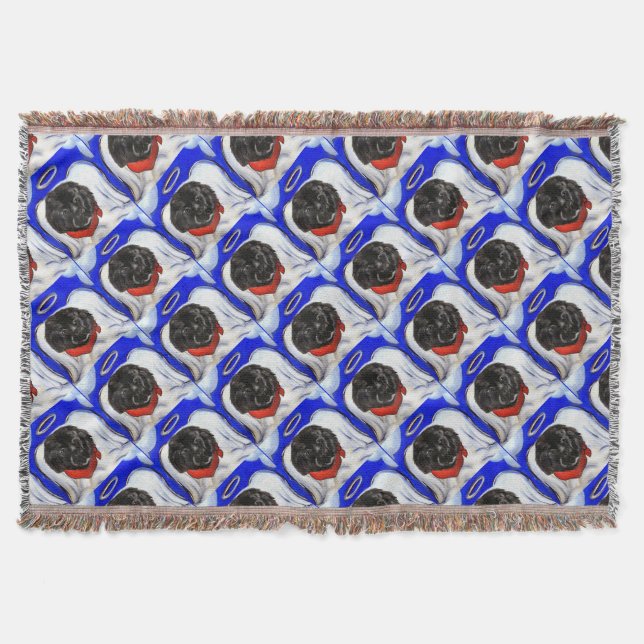 Newfoundland Dog Throw Blanket (Front)