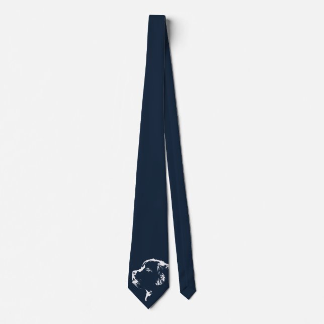 Newfoundland Dog Ties Dog Lover Neckties Custom (Front)