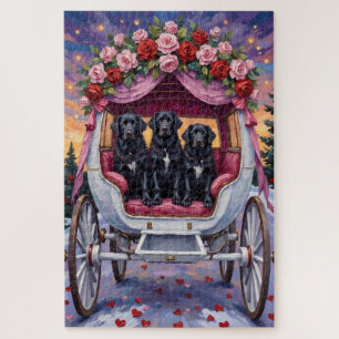 Newfoundland Dog Valentine's Day Jigsaw Puzzle