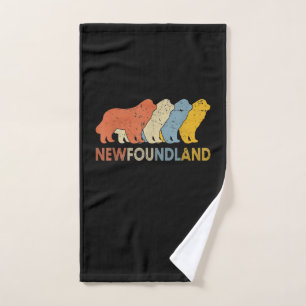 Newfoundland dog valentines day Love day gift Hand Towel
