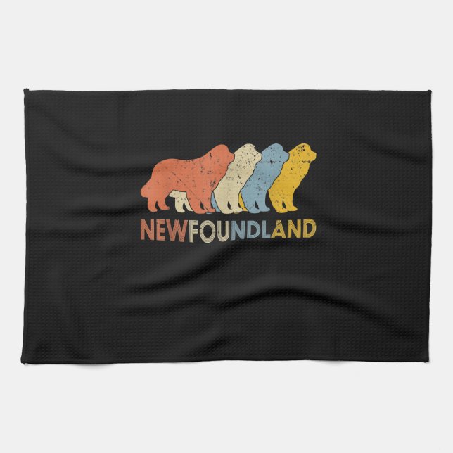 Newfoundland dog valentines day | Love day gift Kitchen Towel (Horizontal)