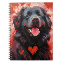 Newfoundland dog Valentines day