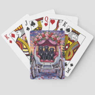 Newfoundland Dog Valentine's Day  Poker Cards