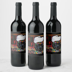 Newfoundland Dog Wine Label