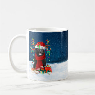 Newfoundland dog with Christmas gifts Coffee Mug