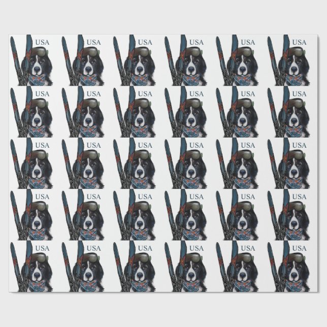 NEWFOUNDLAND DOG  WRAPPING PAPER (Flat)