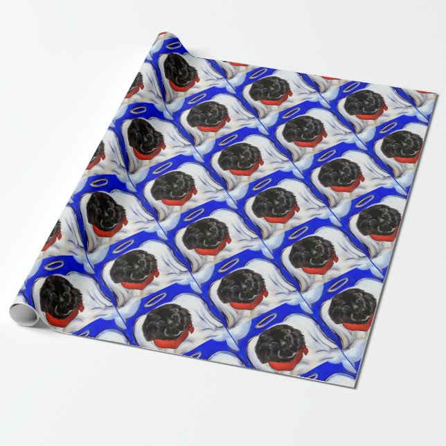 Newfoundland Dog Wrapping Paper (Unrolled)