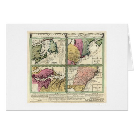 Newfoundland & East Coast Map 1760 Cards (Front Horizontal)