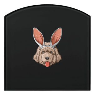 Newfoundland easter   bunny ears dog gift door sign