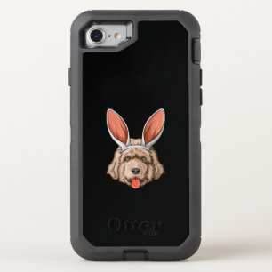 Newfoundland easter   bunny ears dog gift OtterBox defender iPhone SE/8/7 case