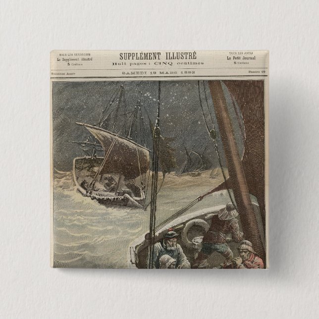 Newfoundland Fishermen Pinback Button (Front)