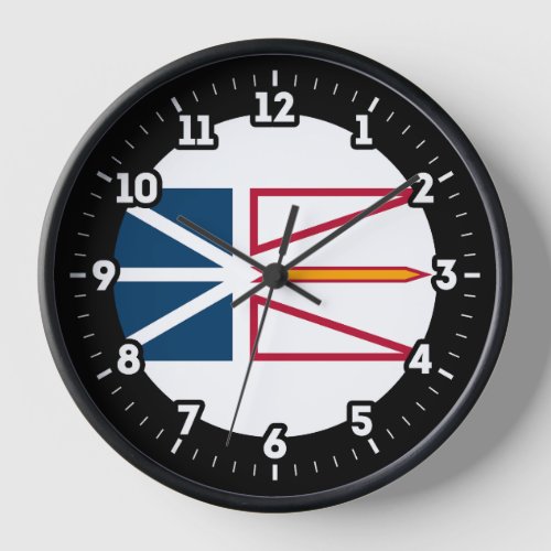 Newfoundland Flags Graphic Dial Clock