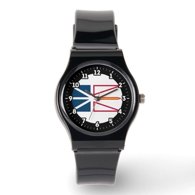 Newfoundland Flags Graphic Dial Watch (Front)