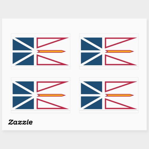 Newfoundland Flags Graphic Rectangular Sticker